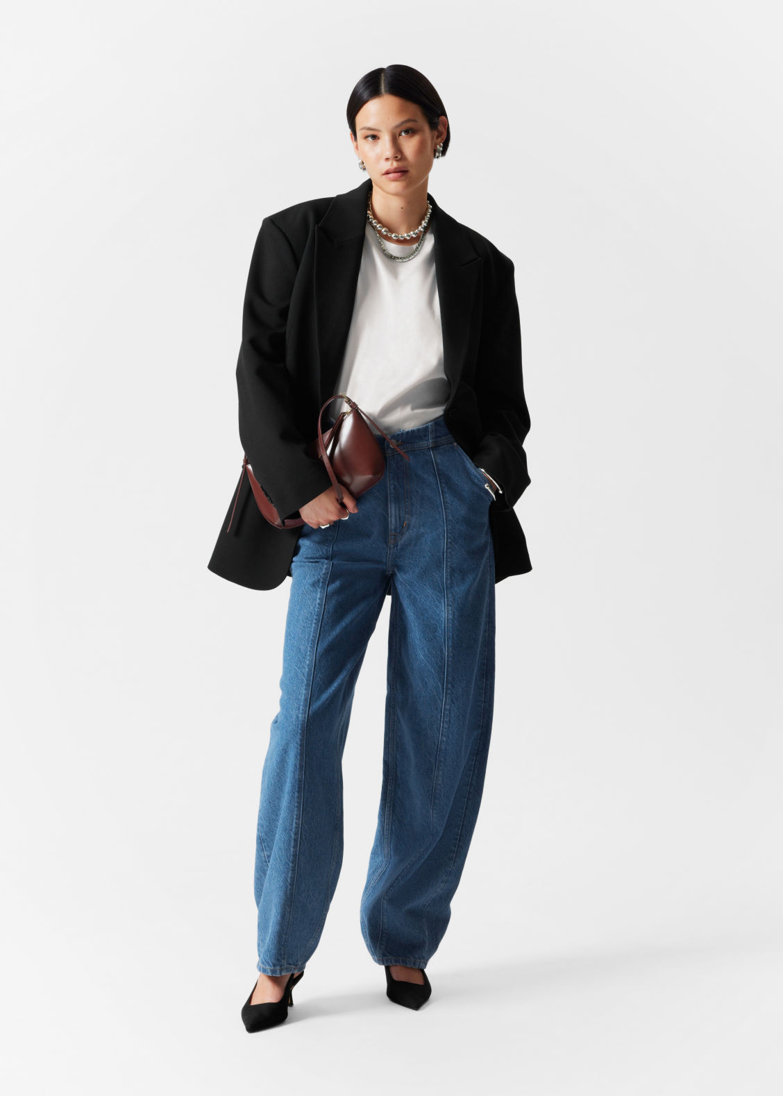 Tapered Barrel-Leg Jeans - Blue | & Other Stories US