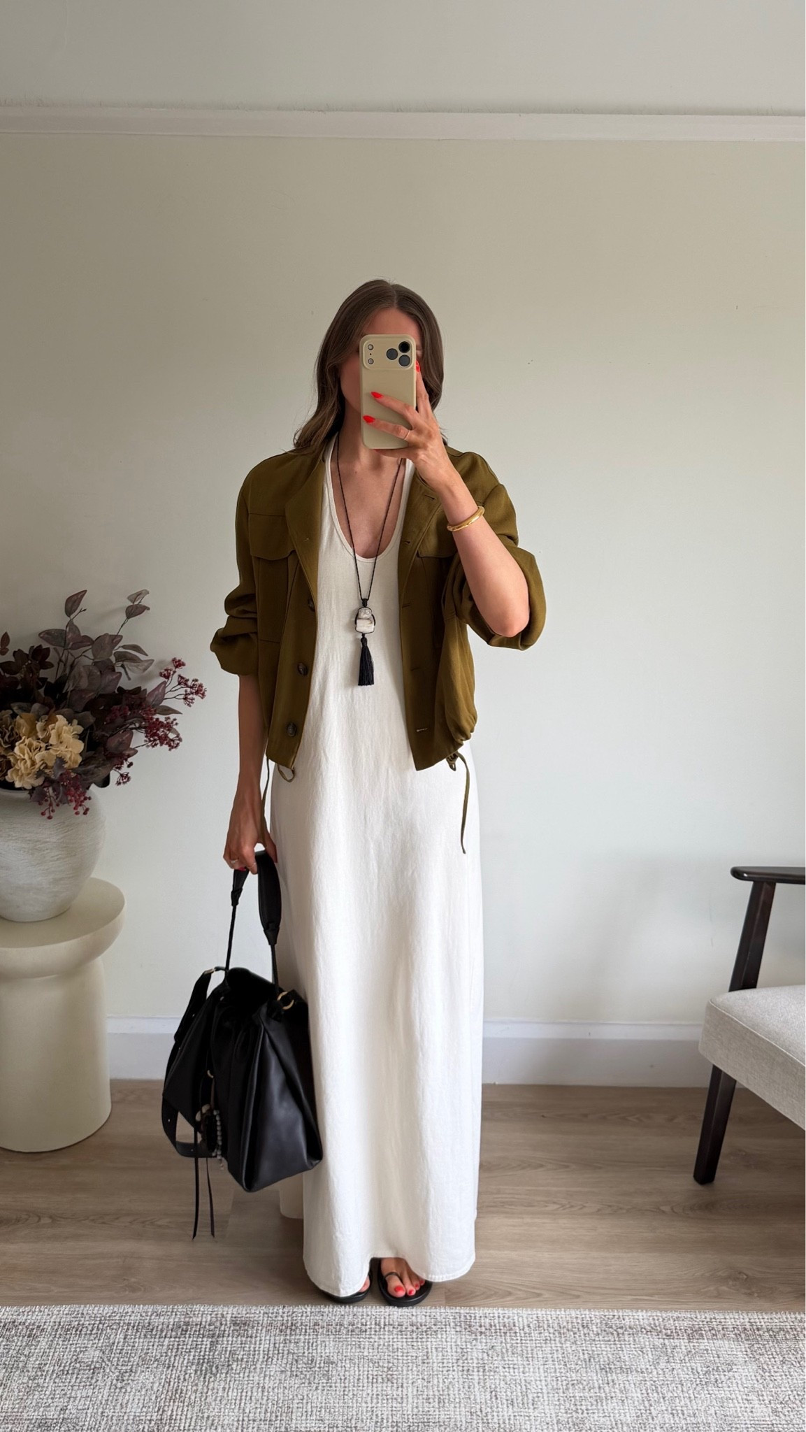 Size 10 in the M&S jacket
Small in the Zara dress - I’m 5ft 6 
M&S pennant necklace
Songmont bag - I can’t link on here but it’s ten medium gather bag in the colour ebony 
Ancient Greek sandals

#LTKuk #LTKspring #LTKsummer