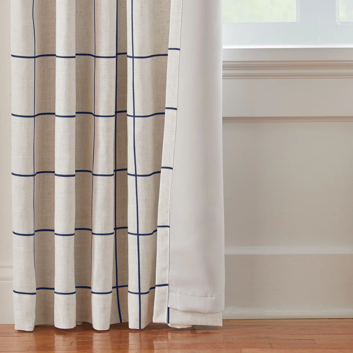 Laurene Checkered Blackout Rod Pocket Single Curtain Panel | Wayfair North America