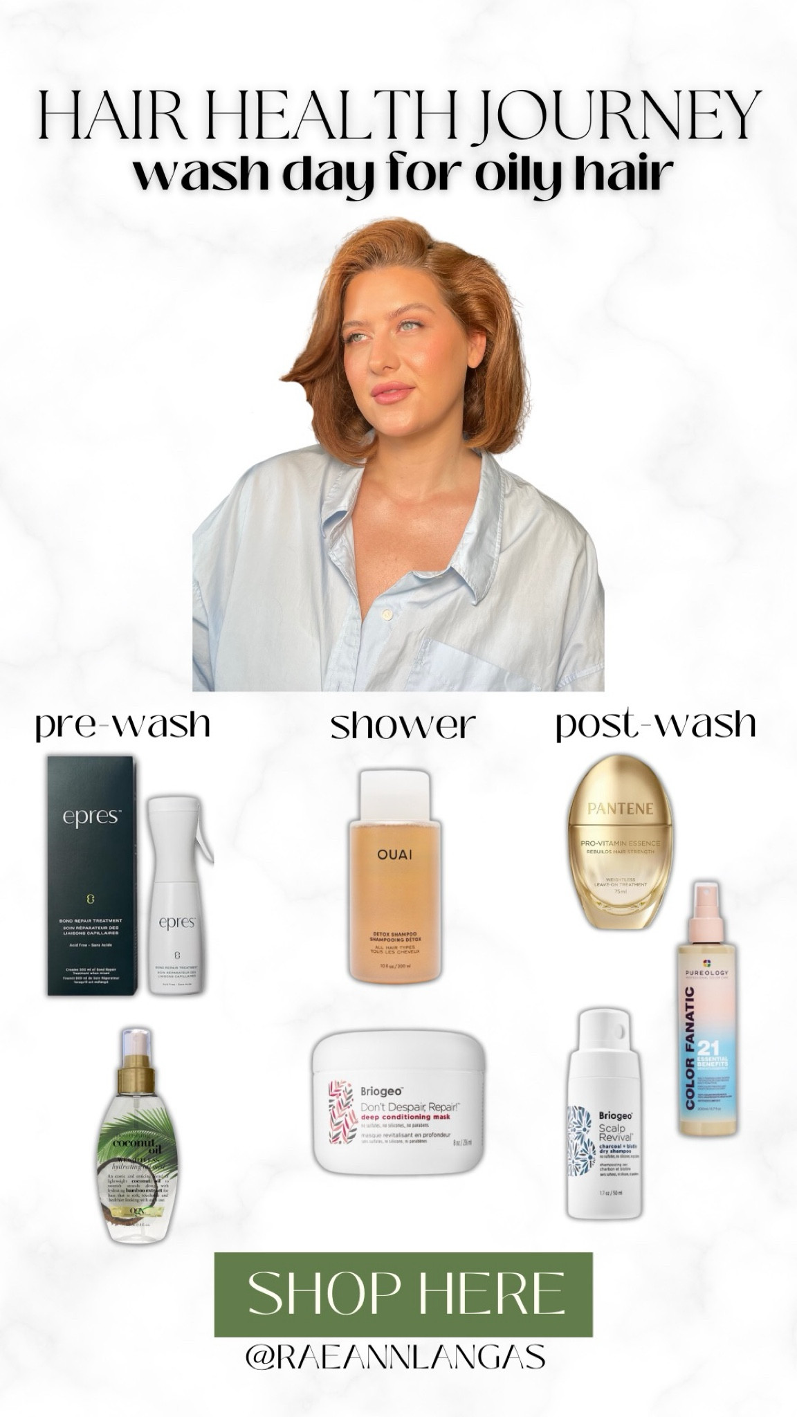 As a fine & oily hair girl, these are the products I use before, during, and after a wash day to keep my clean hair lasting as long as possible!

Hair care, oily hair products, hair care routine, hair products, hair must haves 

#LTKU #LTKFindsUnder100 #LTKBeauty