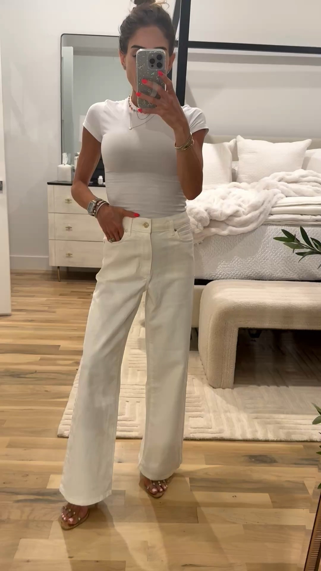 I loved these petite friendly jeans so much  had to grab them in this new trending ecru color. Wearing 24 petite 
White jeans, summer jeans

#LTKPetite #LTKootd