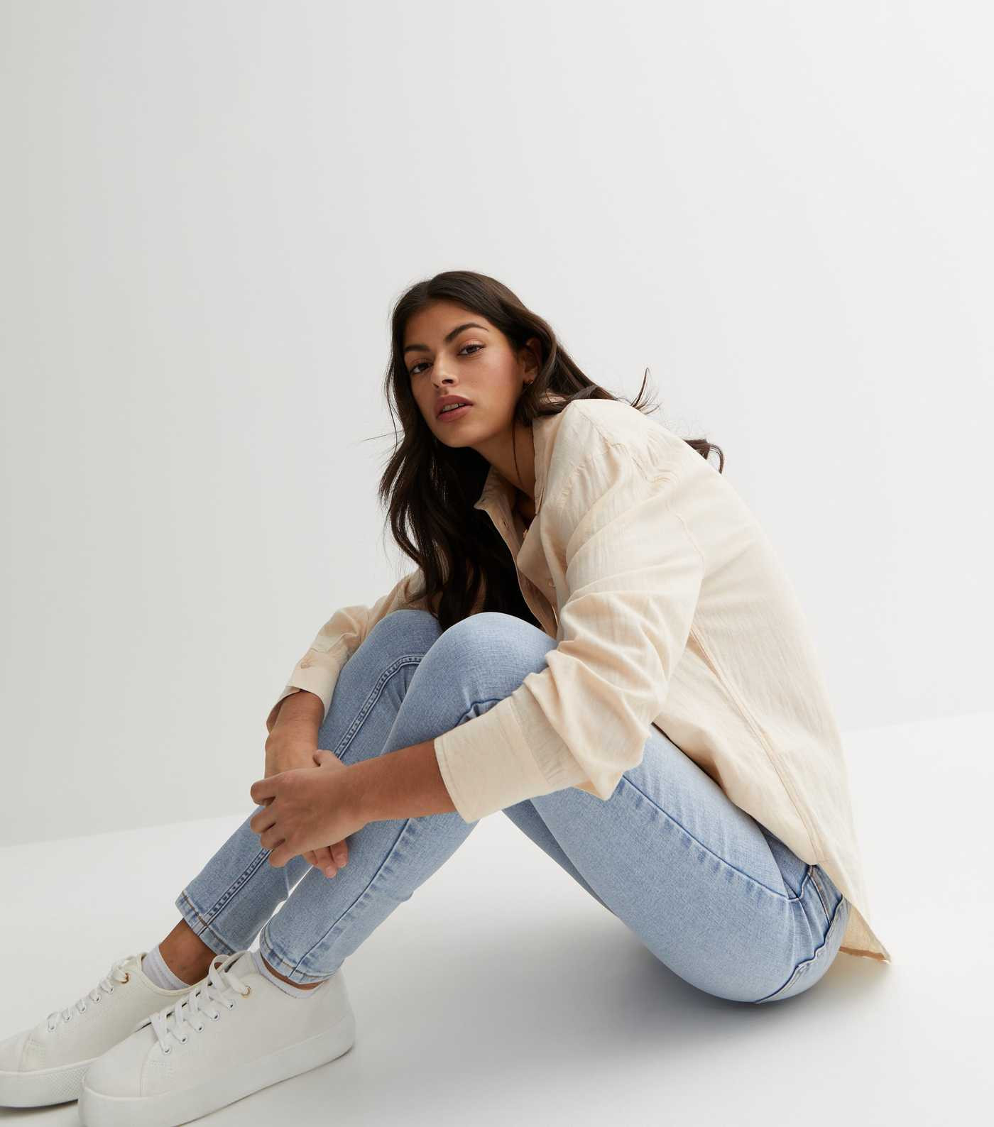 Pale Blue Lift & Shape Jenna Skinny Jeans | New Look | New Look (UK)
