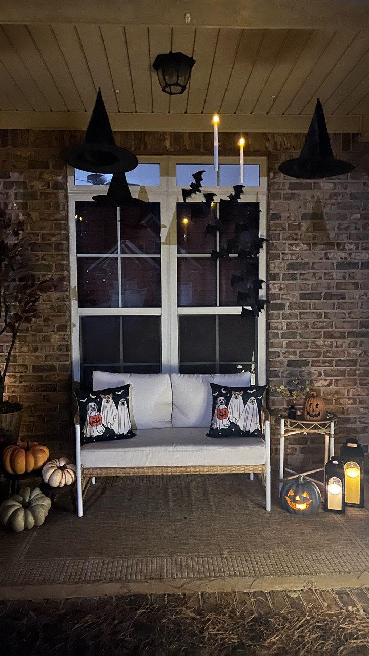 ✨ Spooky season is officially in full swing! ✨ Loving these adorable Halloween pillows, the prettiest pumpkins from Michael’s, and how this glowing little ghost from Lowe’s lights up the night. Add in floating candles + witch hats and it feels straight out of a Halloween movie set. 🕯️🎃👻

Who else is decorating every corner right now? 🖤🪄 #SpookyVibes #HalloweenHome #CozyAndCreepy #HalloweenDecor #SpookySeason #HalloweenAesthetic #FallFrontPorch #HalloweenVibes #HauntedHome #TargetFinds #MichaelsFinds #LowesFinds #PumpkinSeason #FloatingCandles #WitchesHats #GhostDecor #FallFavorites #OctoberMood

#LTKHome #LTKHalloween #LTKSeasonal