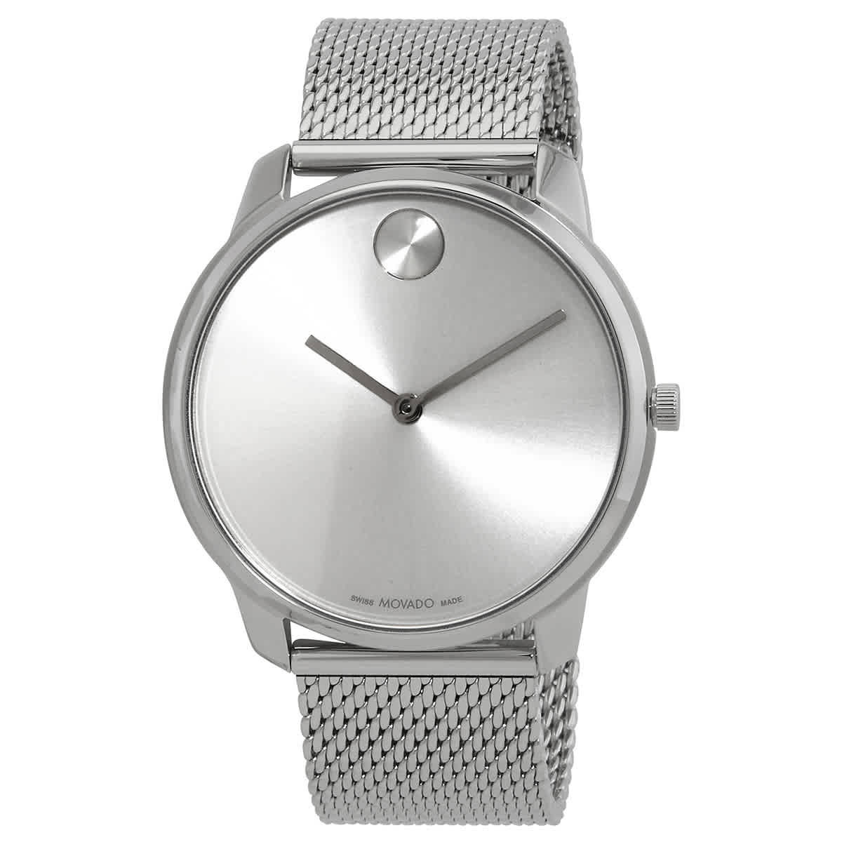 Movado Bold Thin Quartz Silver Dial Mens Watch 3600832 | Jomashop.com & JomaDeals.com