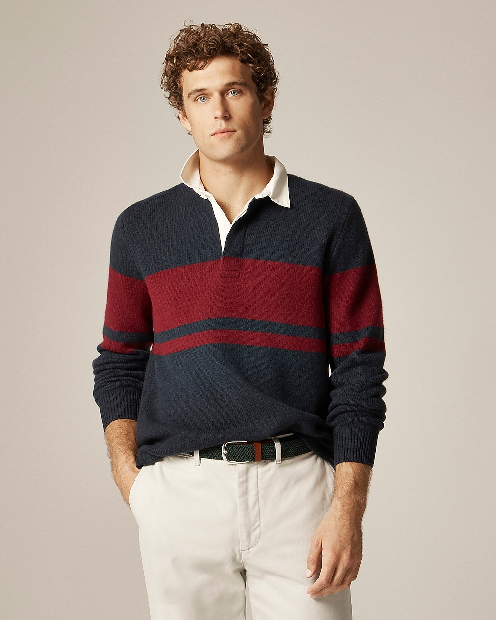 Lambswool rugby sweater | J. Crew US