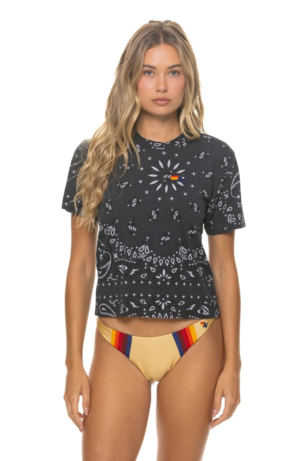 BANDANA BOYFRIEND TEE - CHARCOAL | Aviator Nation