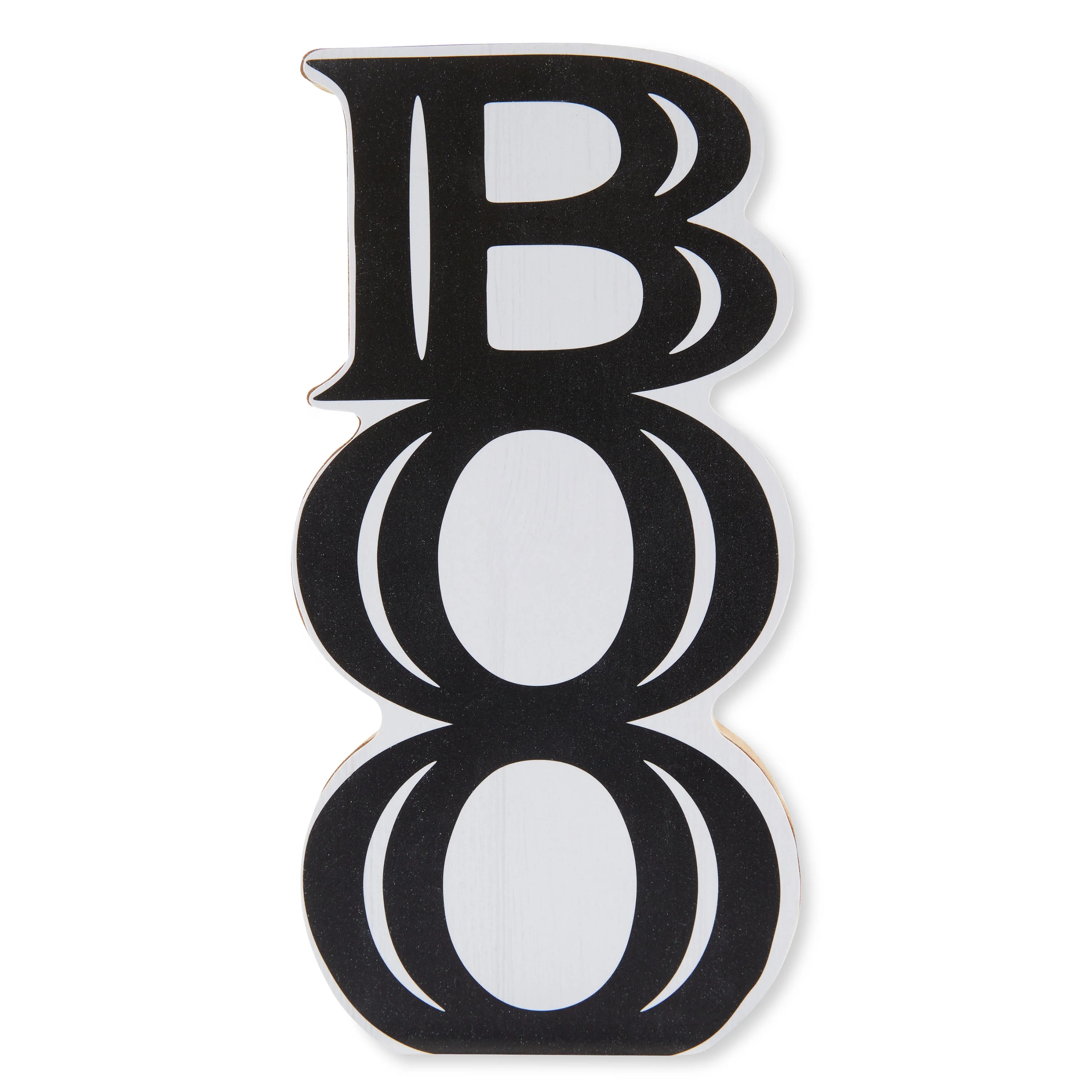 Halloween, Fall, Tabletop Block Sign Decoration, Boo, Black, 7", by Way To Celebrate - Walmart.co... | Walmart (US)