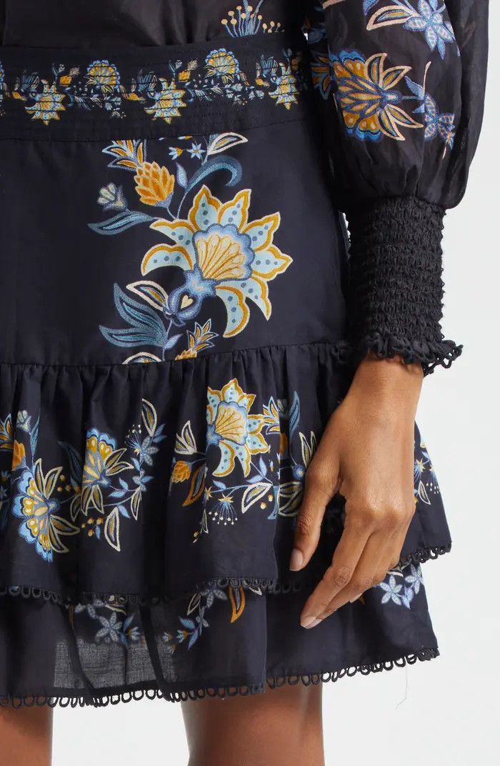 FARM Rio Stitched Garden High Waist Miniskirt | Nordstrom | Nordstrom