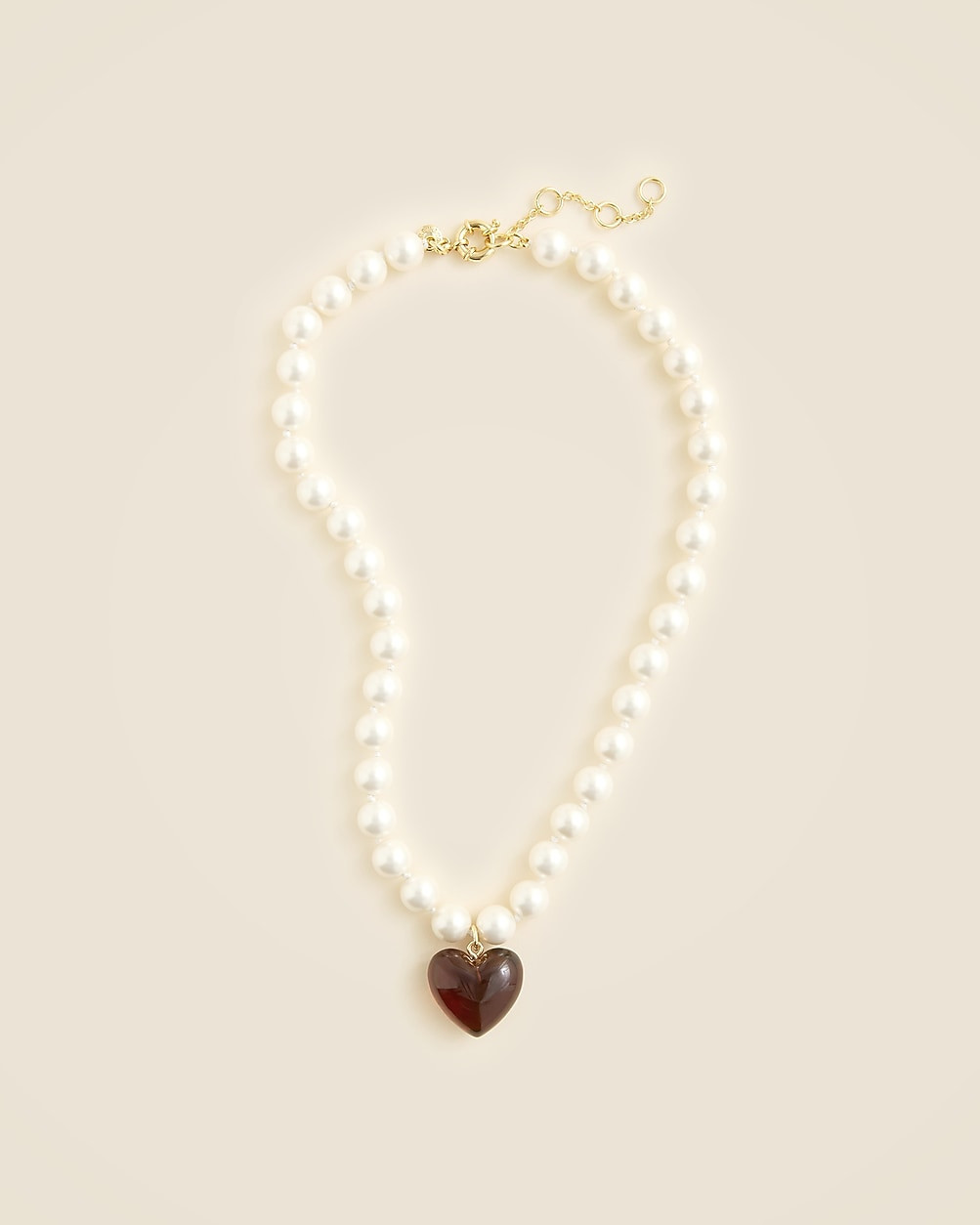 Pearl heart acetate necklace | J. Crew US