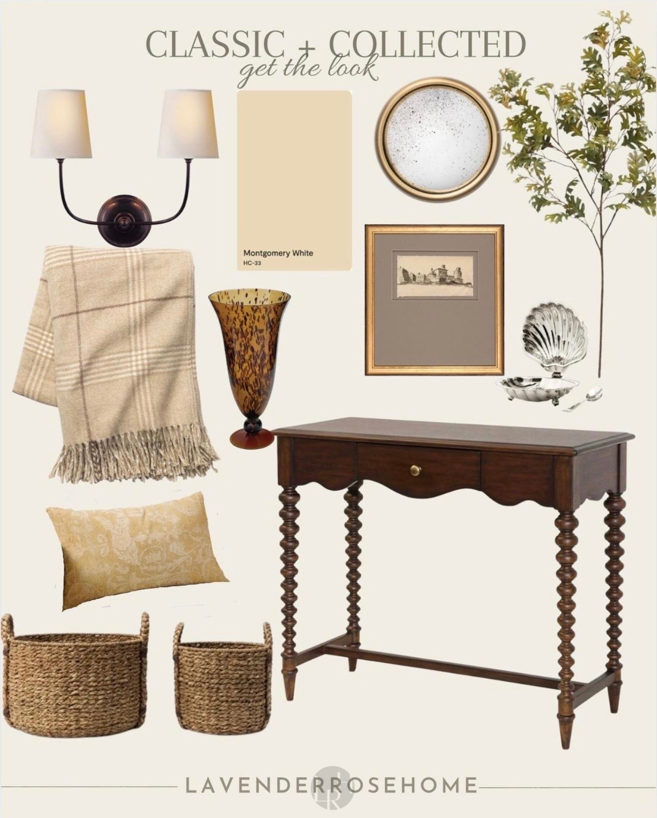Classic home finds.

Console Table. Baskets. Wall Arroz faux Stems. Wall Sconce. Pillow Covers. Neutral Home. LavenderRoseHome

#LTKHome