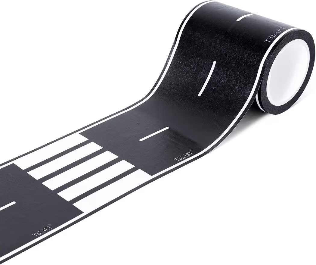 Roadway Tape - Black Residue Free Road Car Track Tape for Kids Birthday Party Racing Party Decora... | Amazon (US)