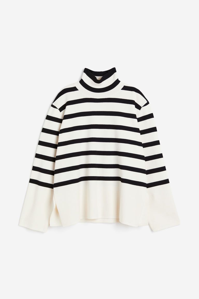 H & M - Mock Turtleneck Sweater - White | H&M (US + CA)