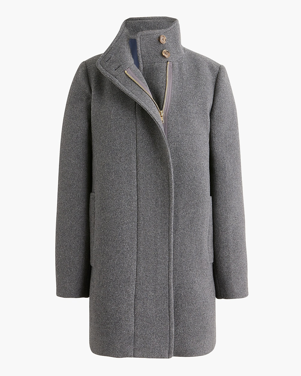 City coat with button neck | J.Crew Factory