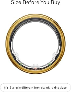 Oura Ring Gen3 Horizon - Gold - Size 7 - Smart Ring - Size First with Oura Ring Gen3 Sizing Kit -... | Amazon (US)