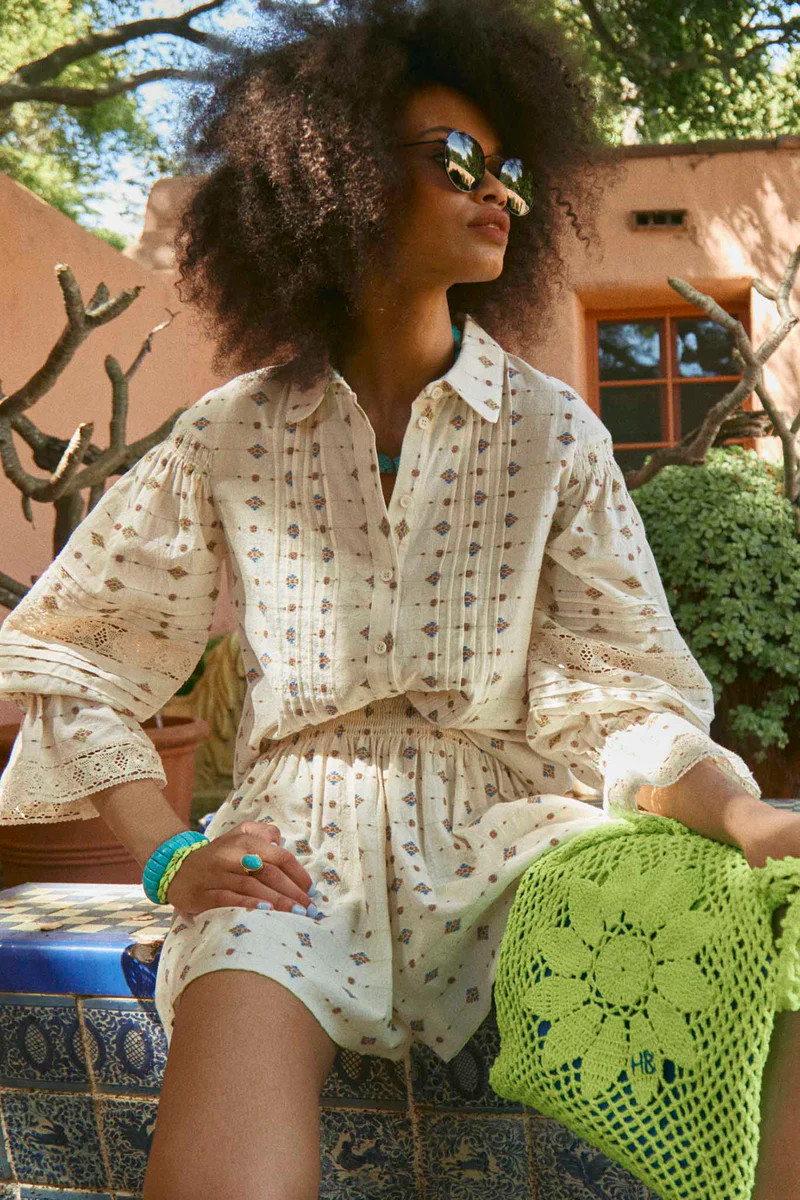 Ezra Top | Lace Trim Button Up | Hunter Bell | Hunter Bell