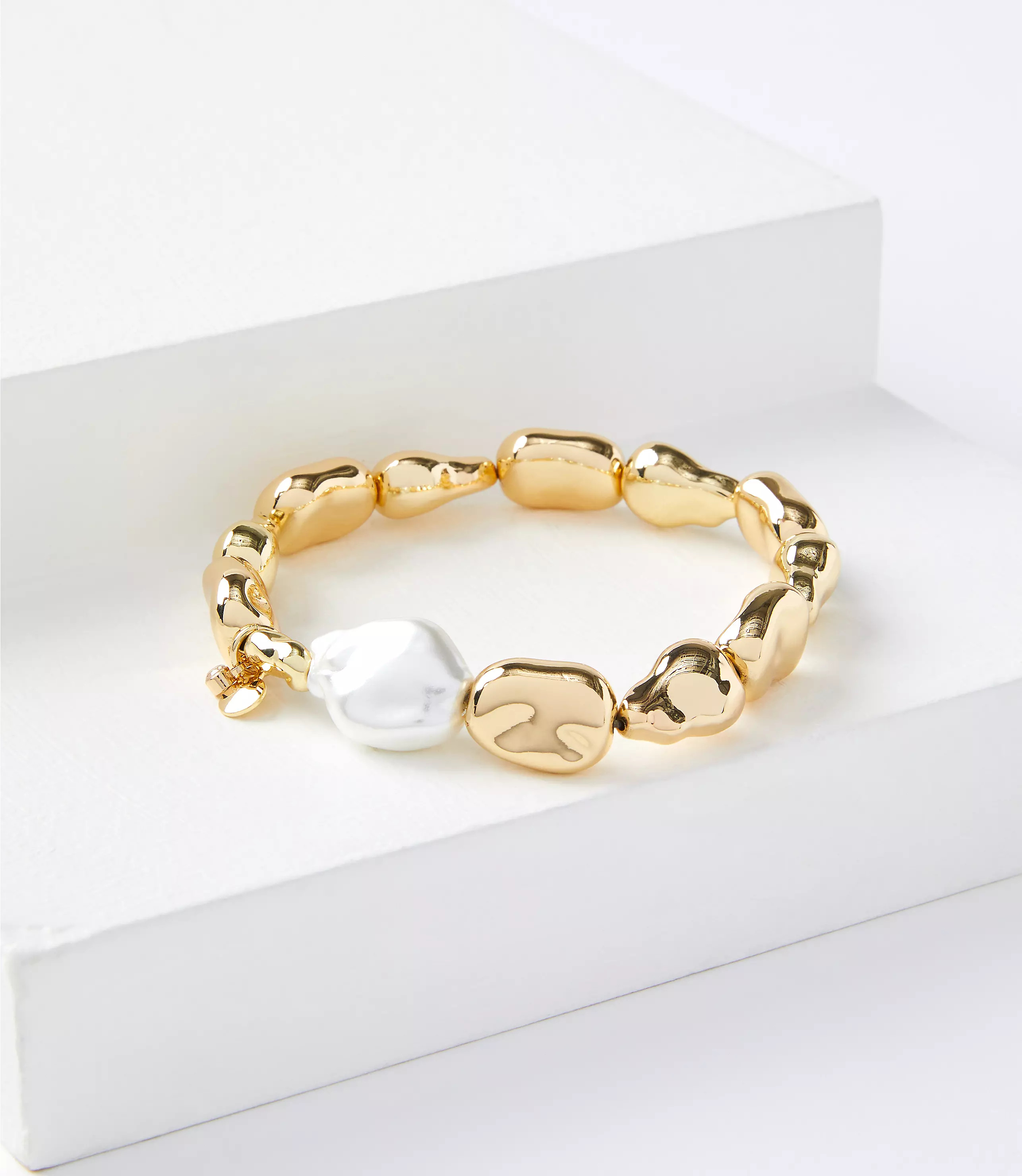 Pearlized Molded Stretch Bracelet | LOFT