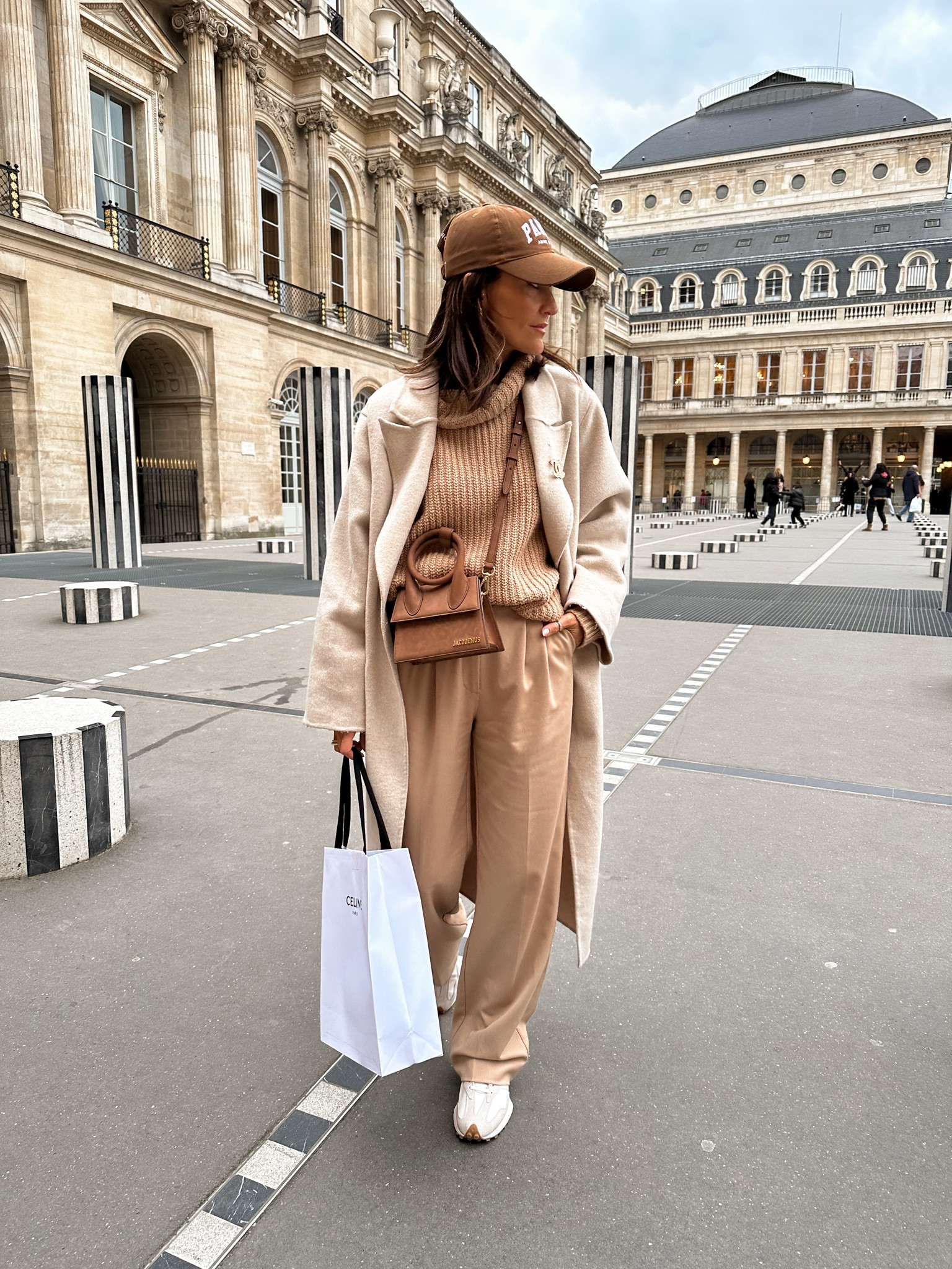 Pleated tailored pants, sizes up to a 2. Fitted waist. Needs to be hemmed, I’m 5’5” 
New balance 327
Paris hat
Oversized sweater linking similar
Oversized coat linking similar 


#LTKshoecrush #LTKSeasonal #LTKstyletip