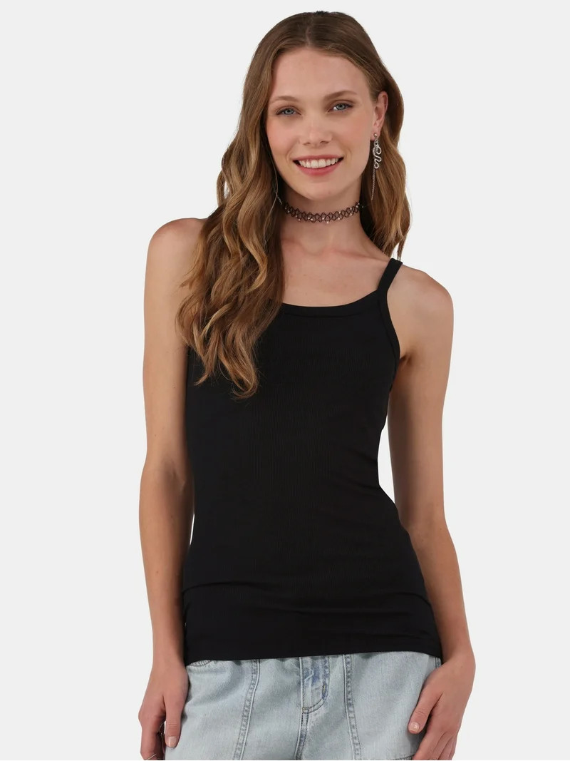 No Boundaries Ribbed Cami Top, Women's | Walmart (US)