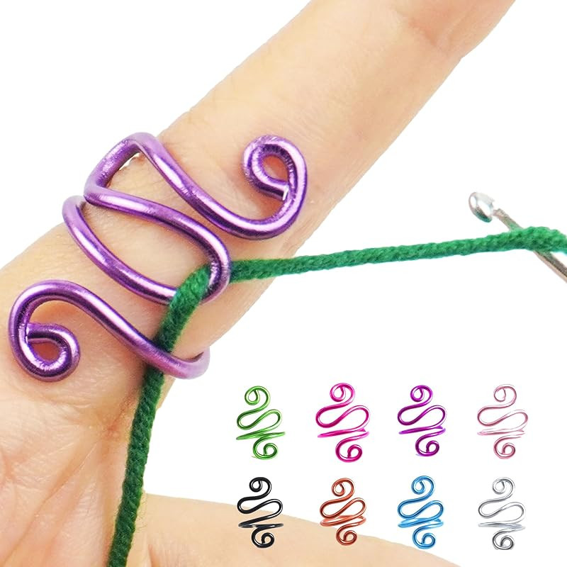 Handmade Crochet Tension Ring, Lefties & Righties Yarn Tension Control Ring, Adjustable Companion... | Amazon (US)