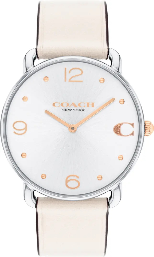 Elliot Leather Strap Watch, 36mm | Nordstrom