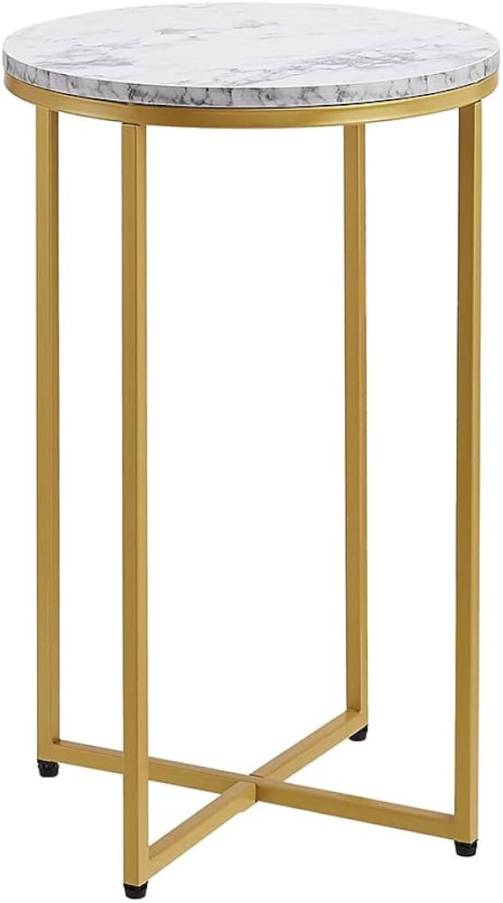 AZL1 Life Concept Concept Modern X-Shaped Small Round Side End Accent Table,Corner Decor/Nightsta... | Amazon (US)