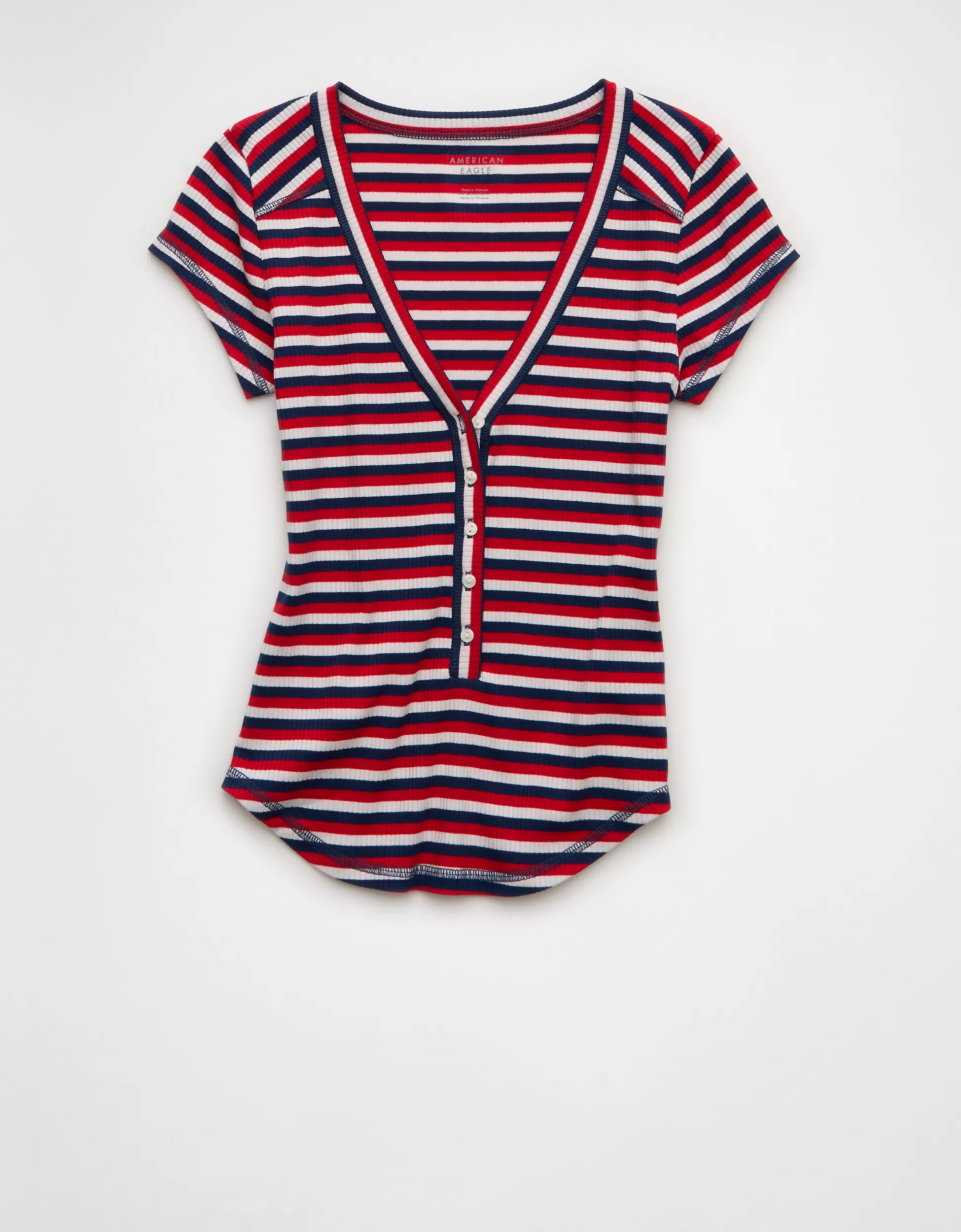 AE V-Neck Henley T-Shirt | American Eagle Outfitters (US & CA)