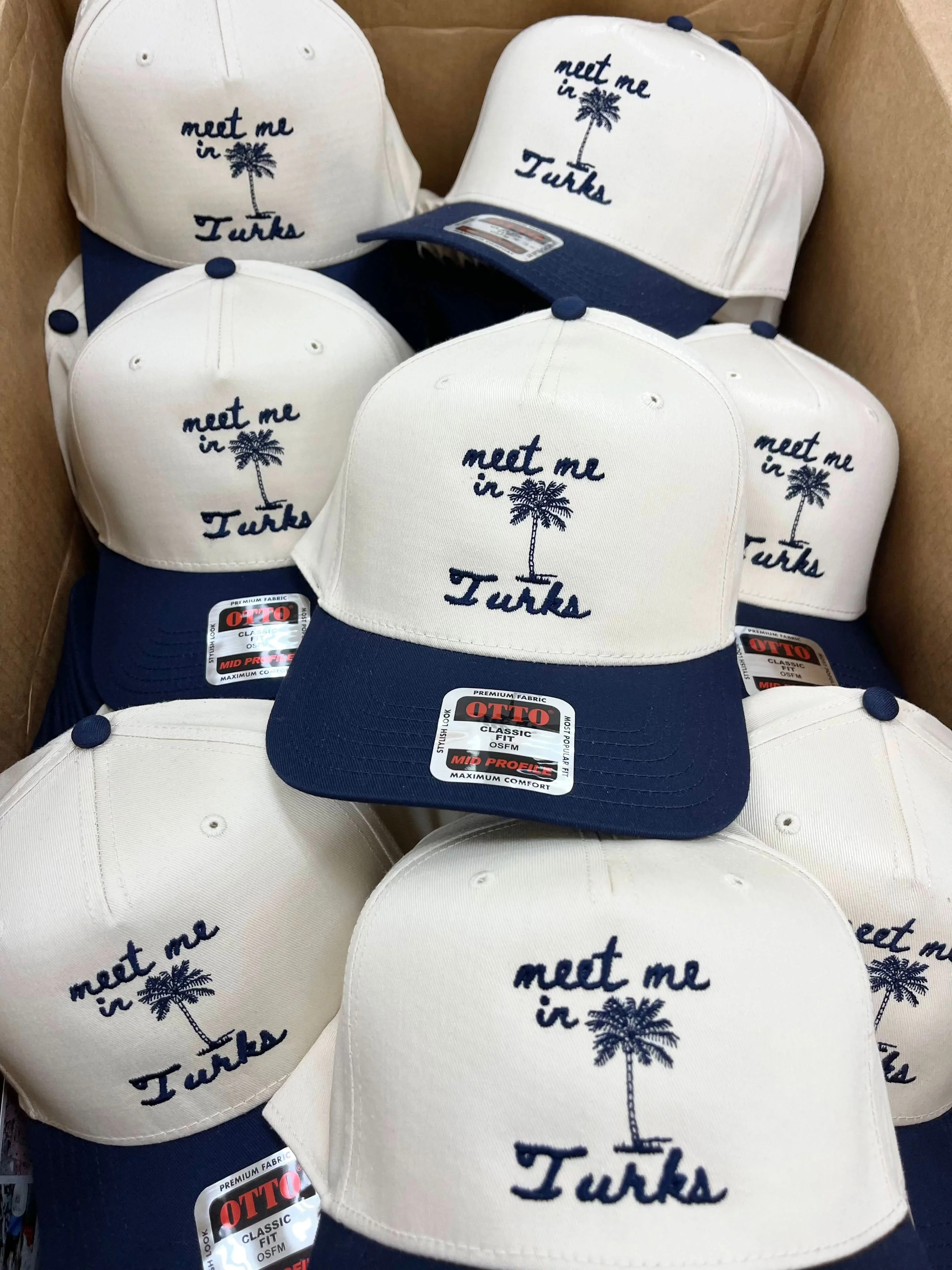 Meet Me In Turks - Navy Vintage Trucker Hat | LINNY CO LLC