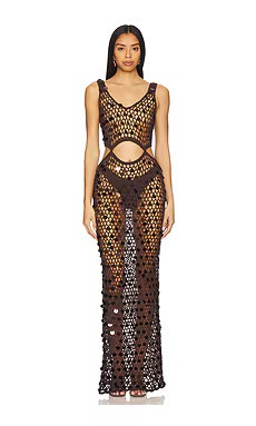 superdown Elena Maxi Dress in Brown from Revolve.com | Revolve Clothing (Global)