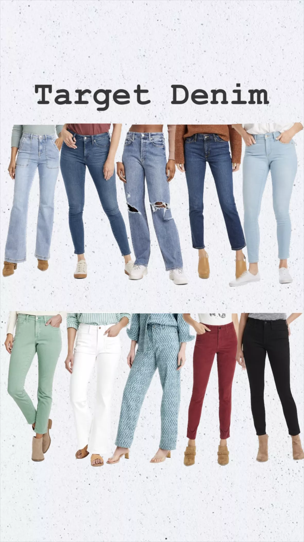 Mid Rise Target Jeans Womens
