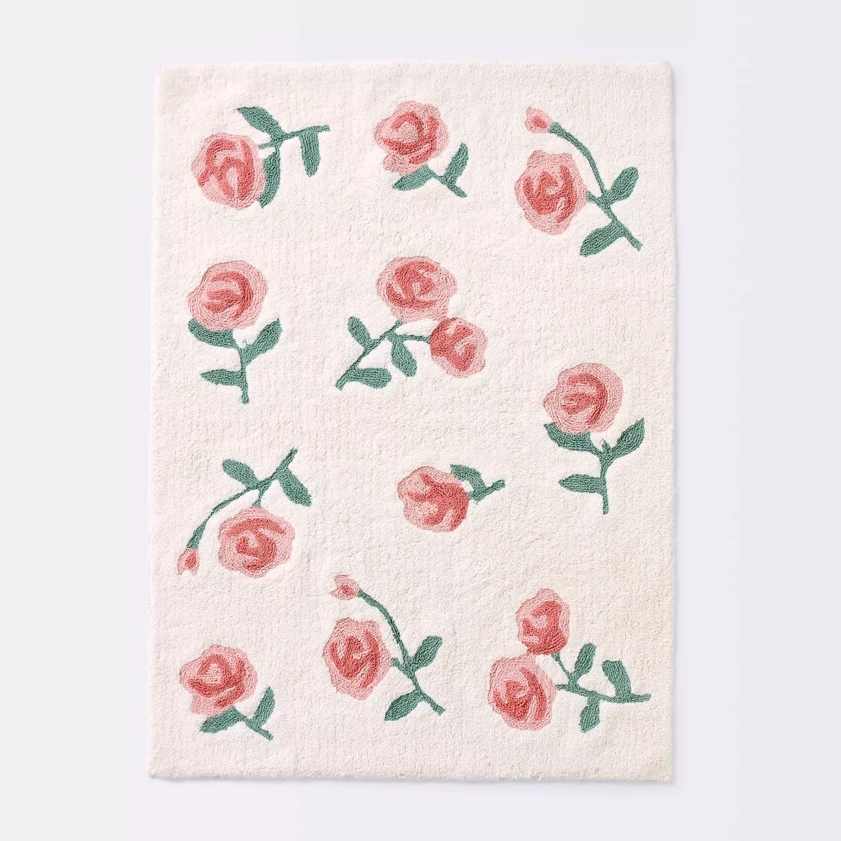 4'x5'6" Area Rug - Ditsy Rose - Cloud Island\u2122: Botanical Pattern, Medium Pile, Cotton, Tufte... | Target