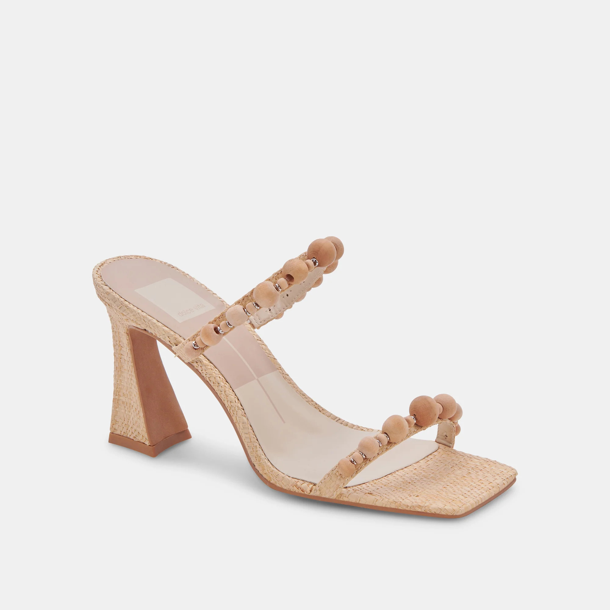 NAJA HEELS BEACHWOOD RAFFIA | DolceVita.com