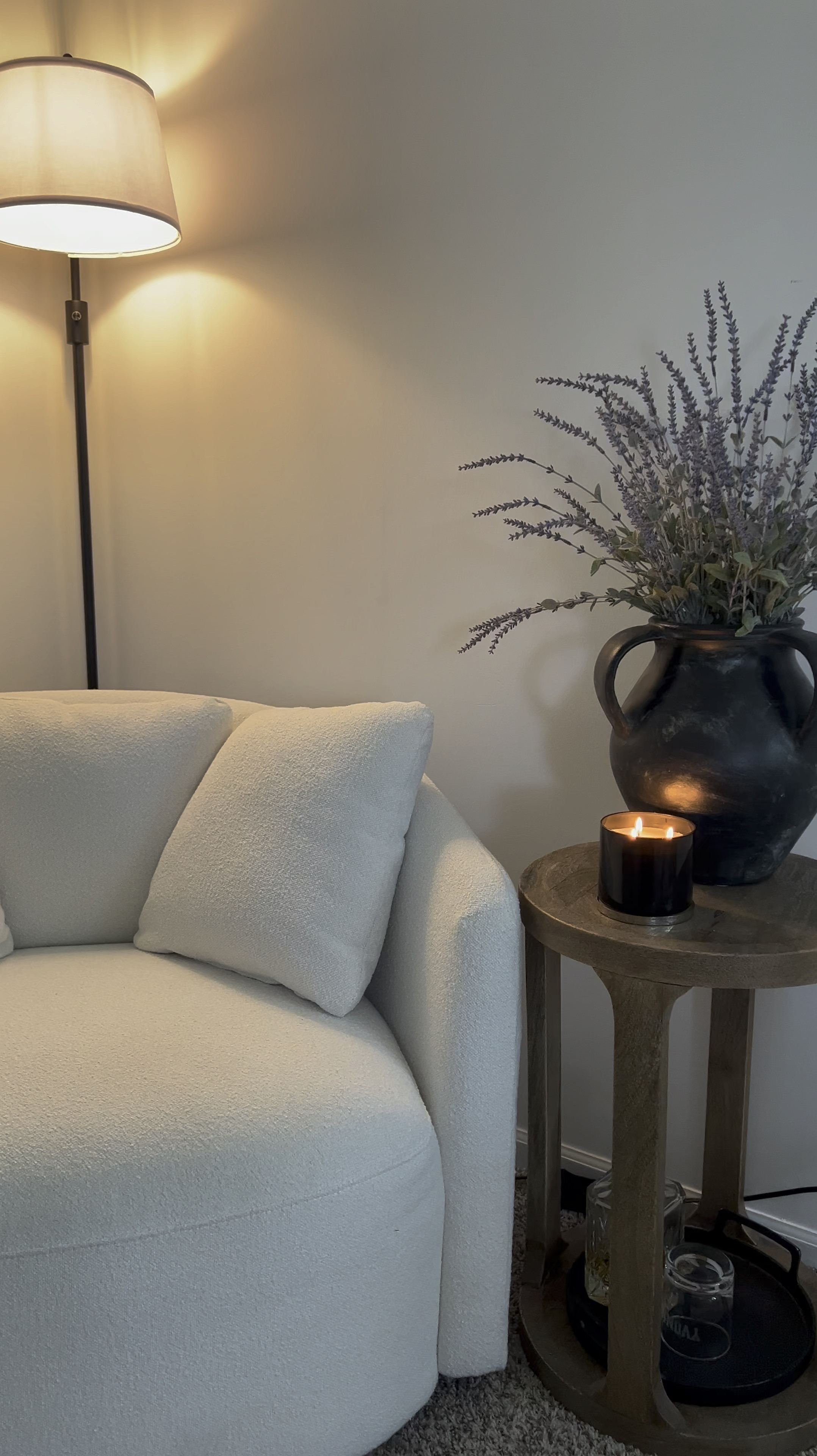 Corner reading nook. 

Lavender stems are from Hobby Lobby but I’ve linked a dupe from Target  

#LTKHome #LTKStyleTip #LTKxWalmart