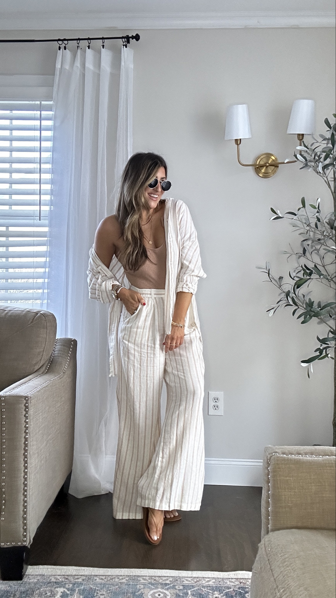 Aerie spring outfit haul. 

Wearing small in pants, med in shorts and med tops. Stripped pullover is a small! Perfect vacation outfits, swim wear, on piece swim and resort wear. Xx#LTKSpringSale 

#LTKswim #LTKstyletip

#LTKSummerSales #LTKSaleAlert #LTKFindsUnder50