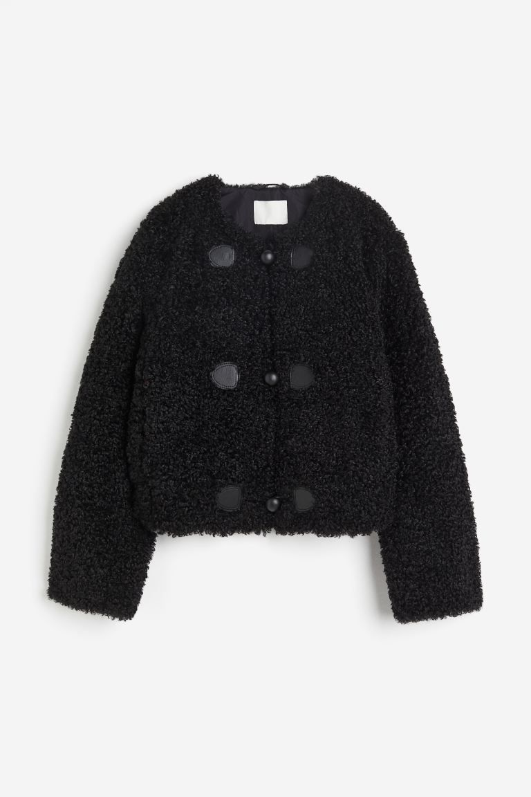 Short teddy jacket | H&M (UK, MY, IN, SG, PH, TW, HK)