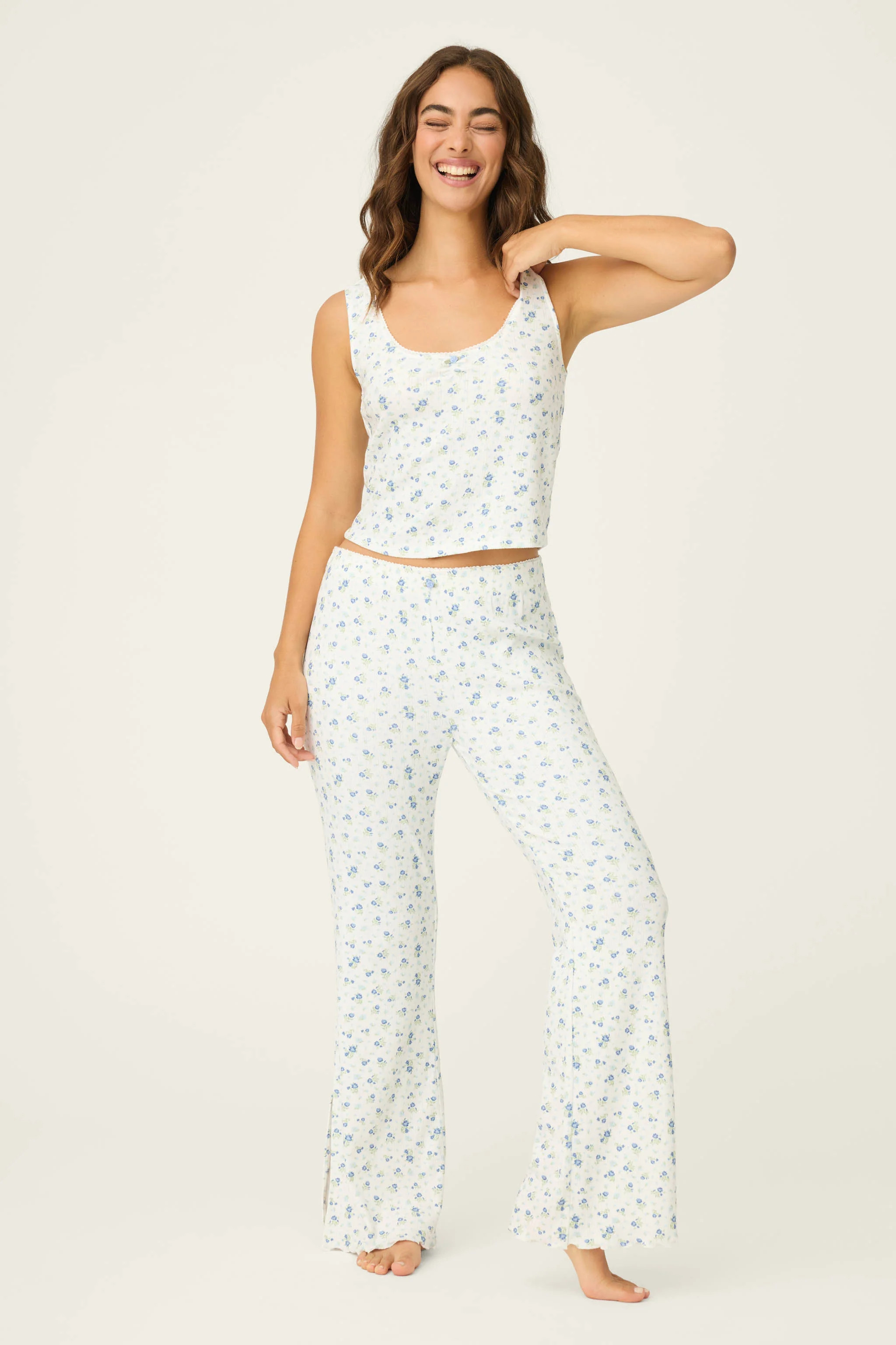 More Amour Ditsy Floral Pointelle PJ Set | PJ Salvage