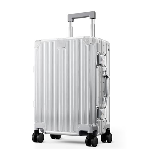 ALPHA CAMP 20 Inch Carry On Luggage with Aluminum Frame Zipperless Suitcase | Amazon (US)