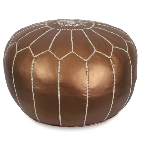 Carolos Leather Pouf | Wayfair North America