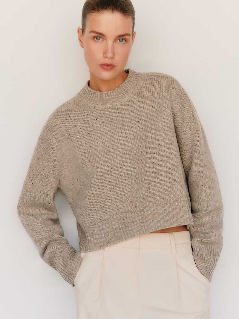Reformation Remy Regenerative Wool Crew Sweater Red Large | Reformation (Global)