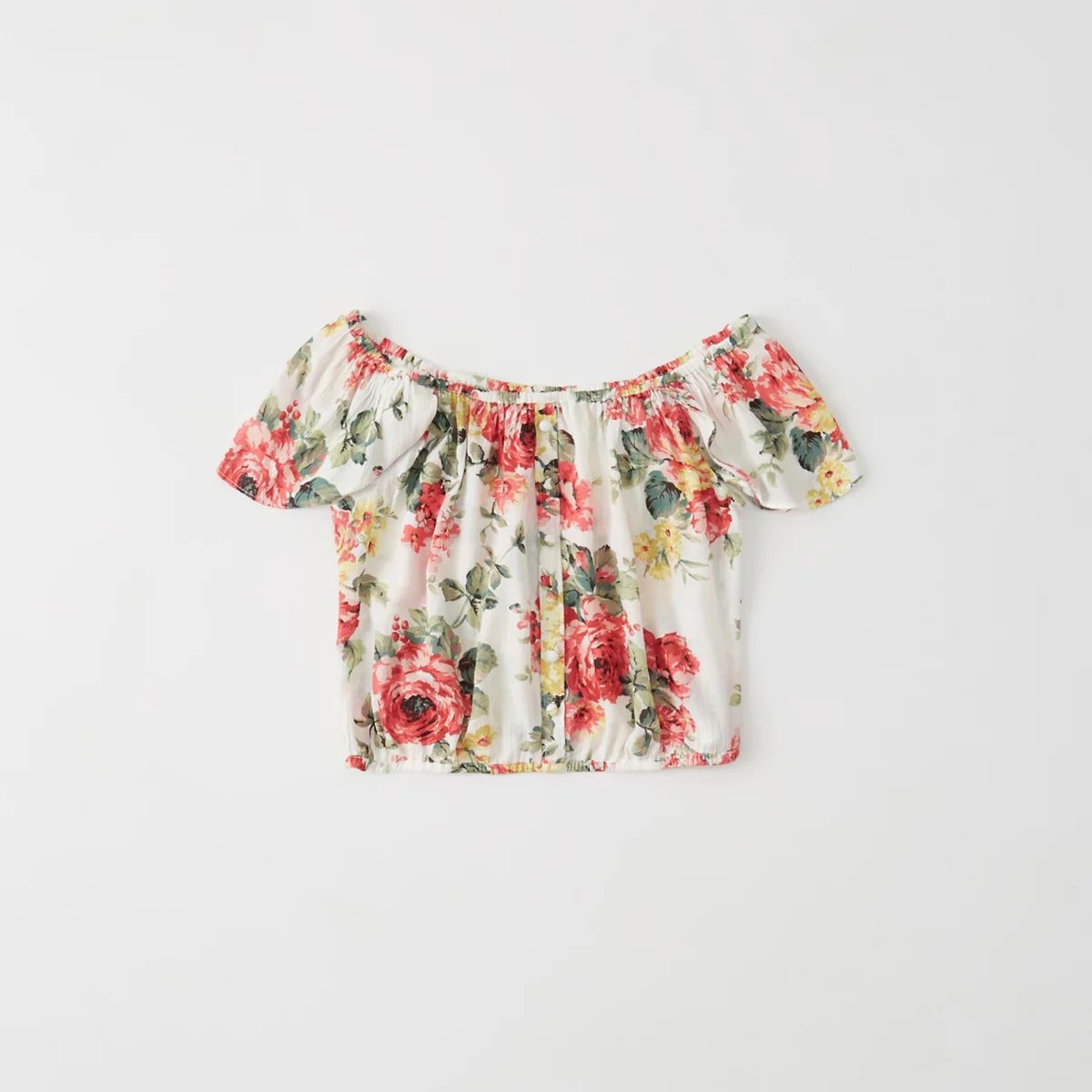 Printed Off-The-Shoulder Top | Abercrombie & Fitch US & UK