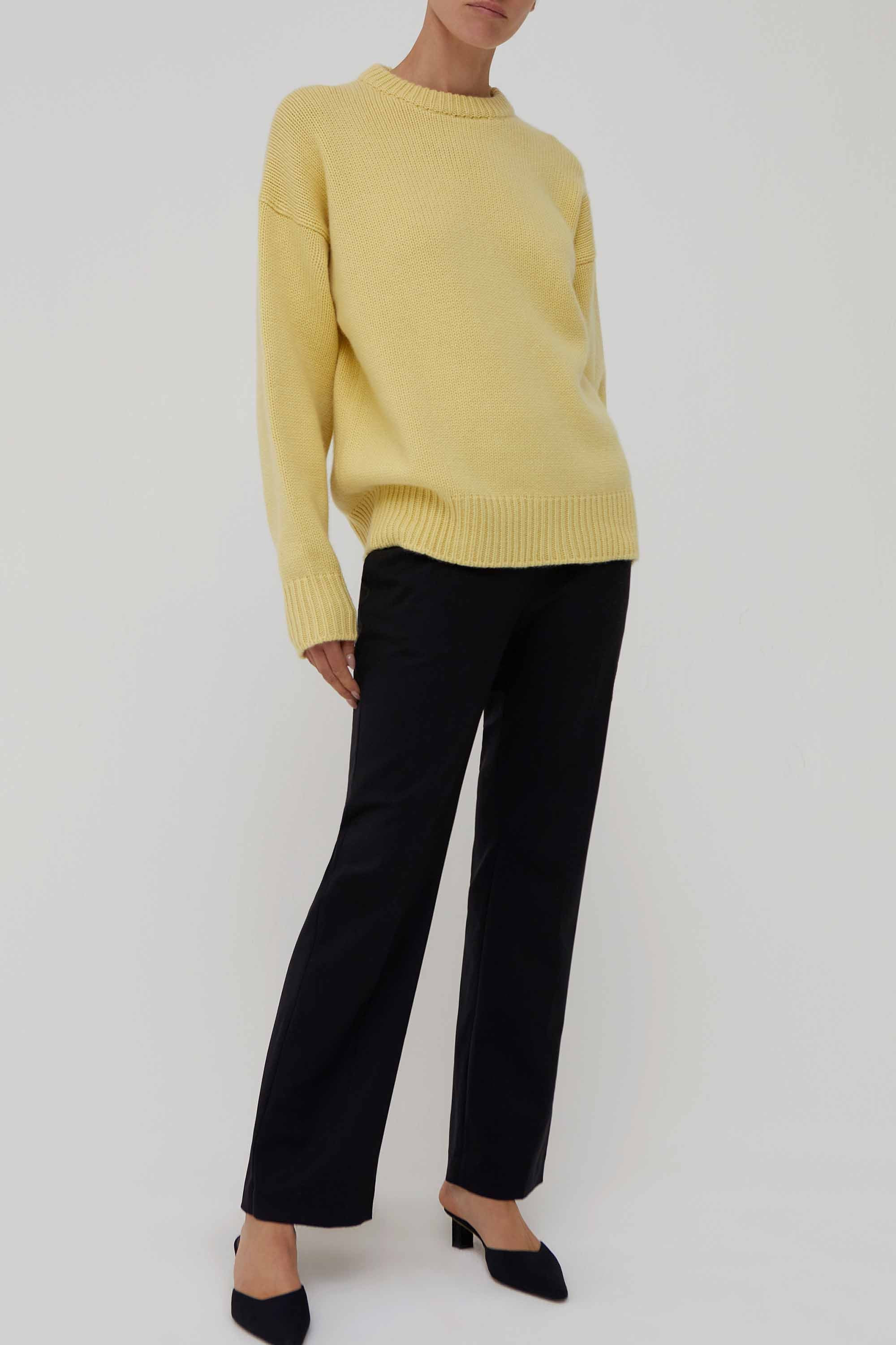 Ursa Relaxed Cashmere Sweater in Yuzu | Amiya
