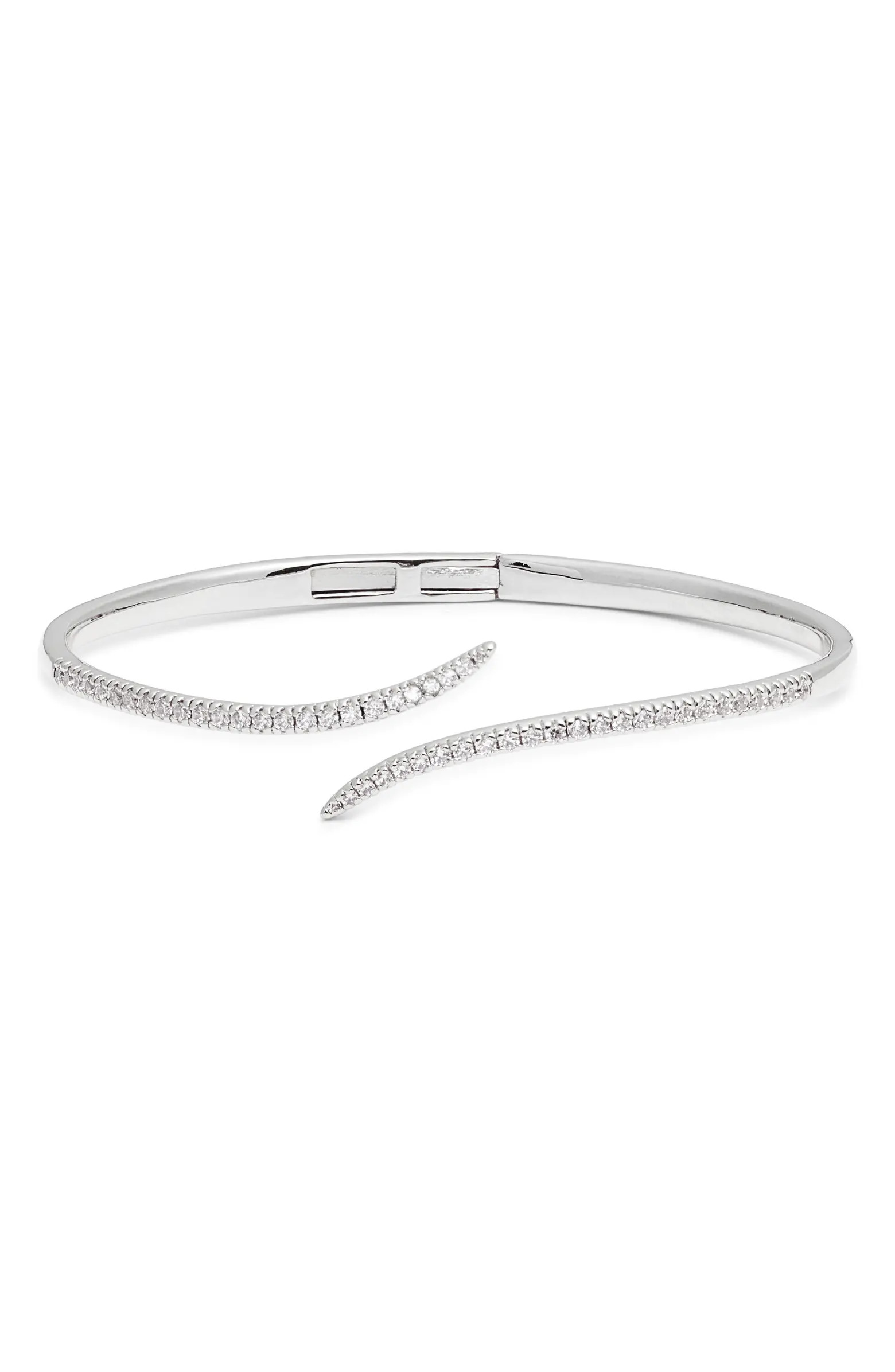 Nordstrom Cubic Zirconia Bypass Cuff Bracelet | Nordstrom | Nordstrom