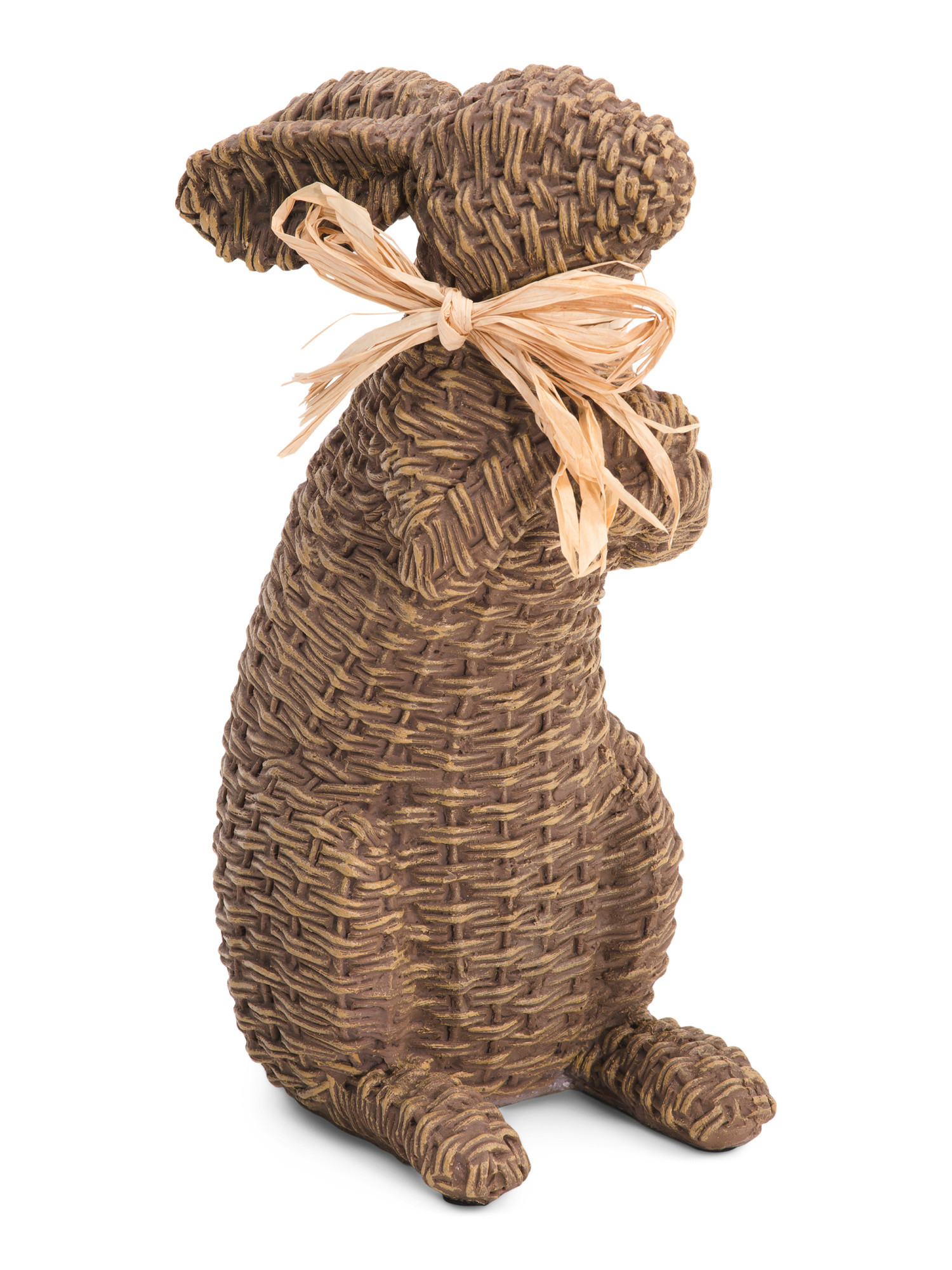 10.5in Resin Wicker Bunny | TJ Maxx