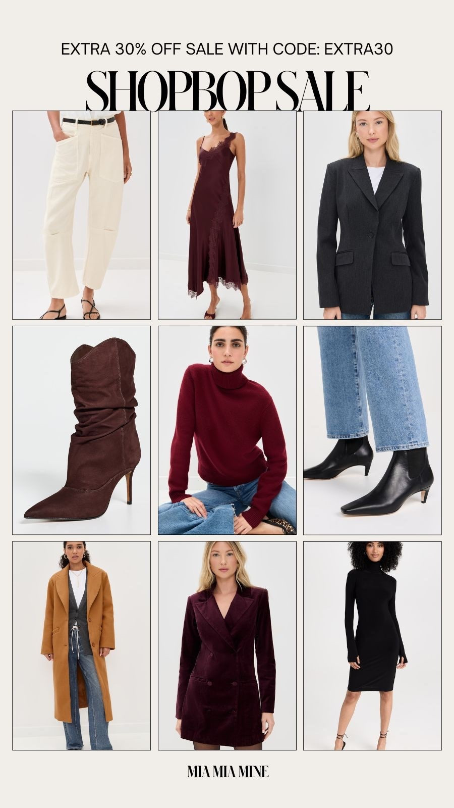 Shopbop after Christmas sale
Save an extra 30% off winter boots, winter dresses, blazers and cashmere sweaters

#LTKSeasonal #LTKSaleAlert #LTKHoliday