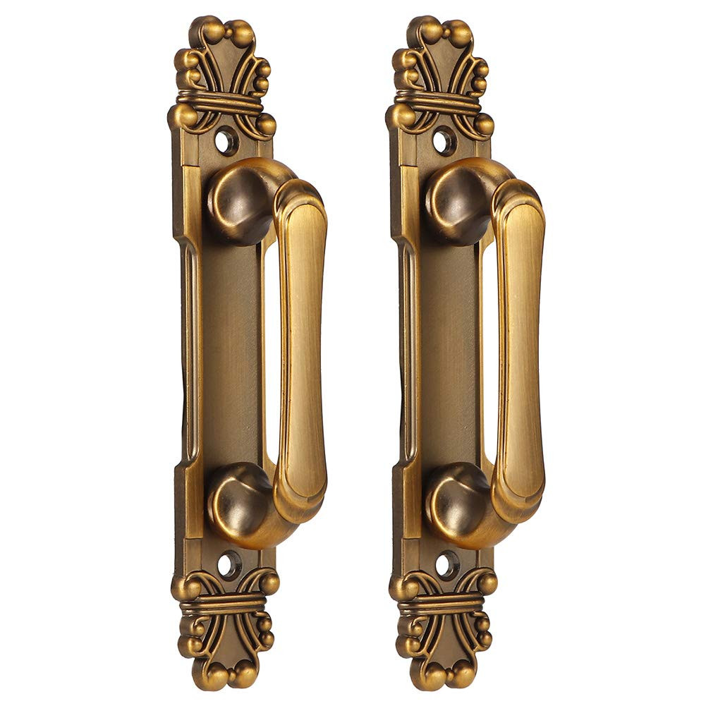 Haofy 2Pcs/Set European Style Door Handle, Antique Wardrobe Handles Metal Sliding Door Handle for... | Amazon (US)