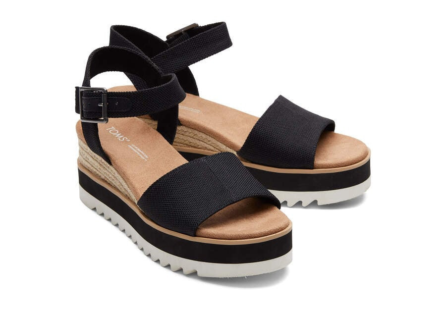 Women's Diana Black Wedge Sandal | TOMS | TOMS (US)