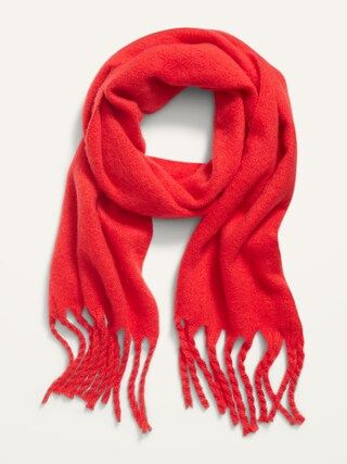 Cozy Soft-Brushed Fringed Scarf for Women | Old Navy (US)