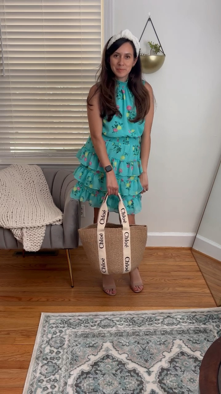 Styling this ruffle dress for summer. ☀️ it fits true to size. I am wearing a large. I am 5’3 and 134lbs. I like the flow style. It’s such a fun dress. The color is really cute. I also linked the accessories to this outfit

#LTKStyleTip #LTKSeasonal #LTKOver40