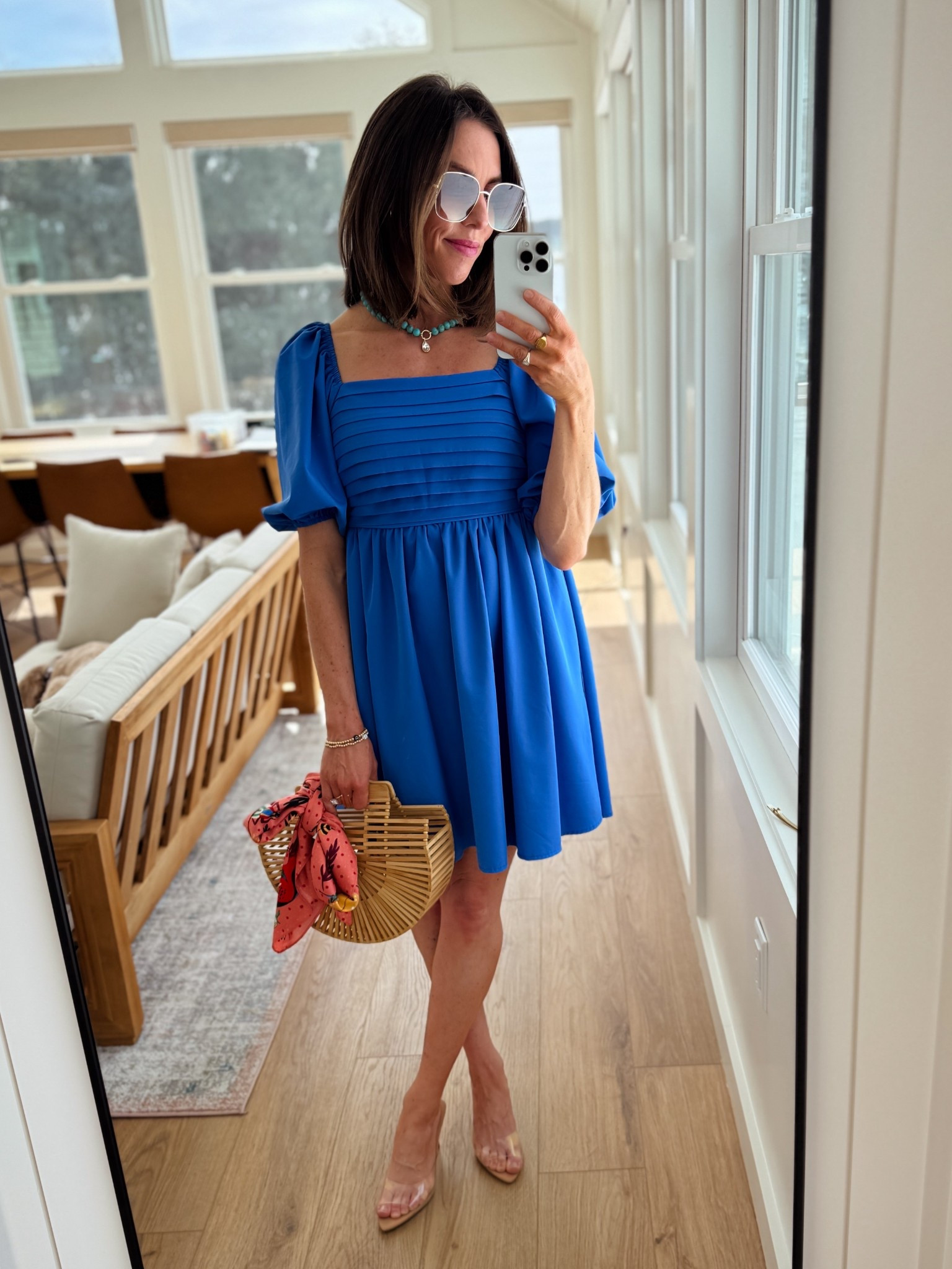 What a fun dress for spring! Great for pregnant mama or anyone who wants a flowy mid-section! 💙🦋

#LTKSeasonal #LTKPetite #LTKOver40