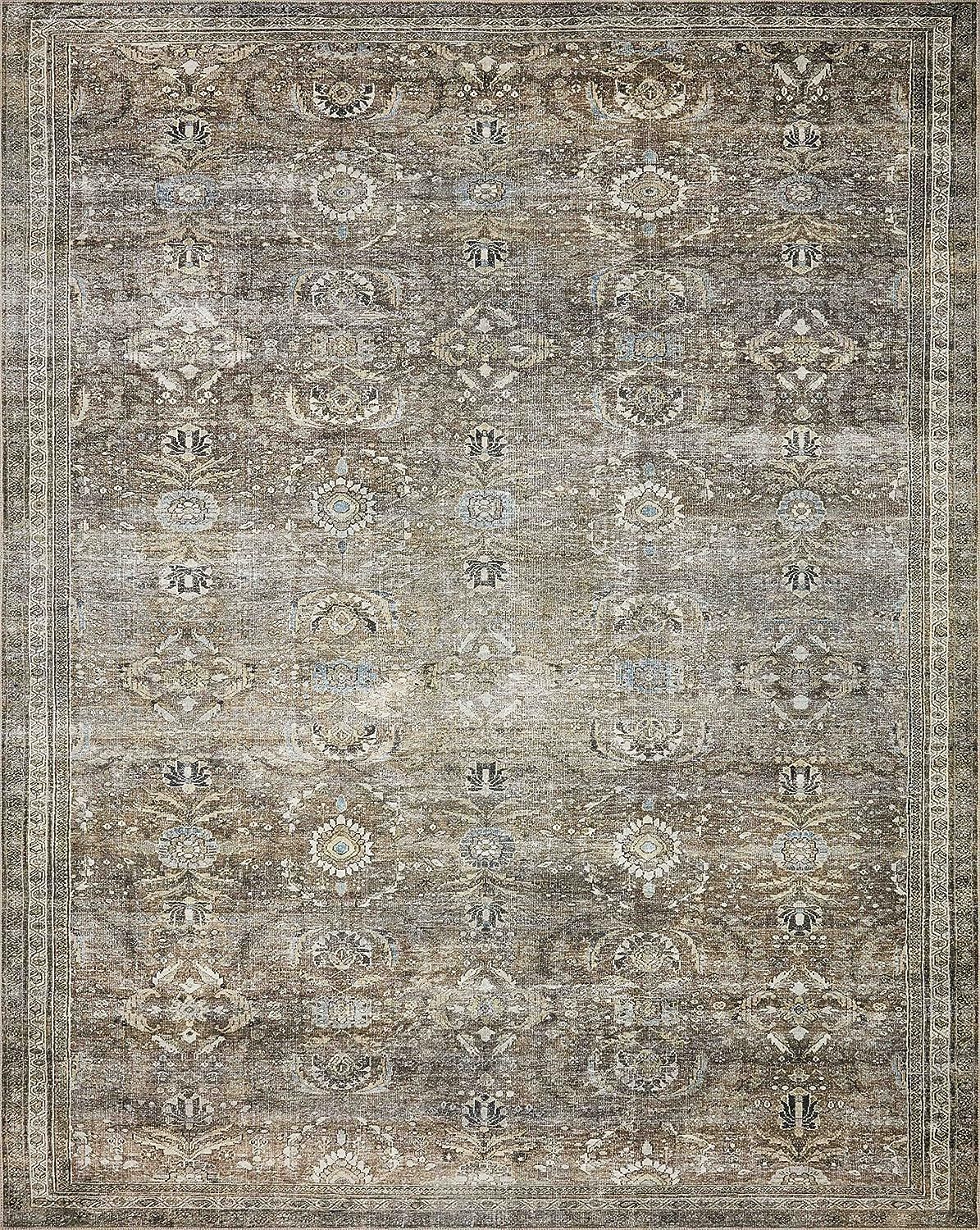 Loloi II Layla Collection LAY-13 Antique / Moss, Traditional 5'-0" x 7'-6" Area Rug | Amazon (US)