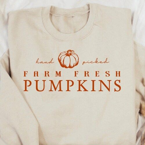 Farm Fresh Autumn Harvest Cream Crewneck or Tee / Fall - Etsy | Etsy (US)